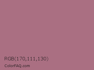 RGB 170,111,130 Color Image
