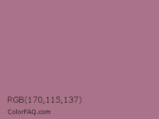 RGB 170,115,137 Color Image