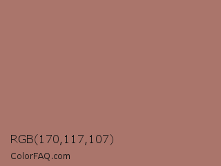 RGB 170,117,107 Color Image