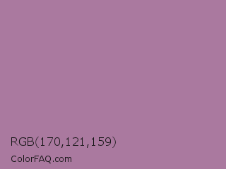 RGB 170,121,159 Color Image
