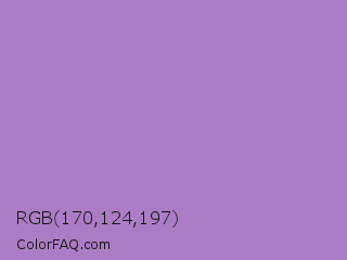 RGB 170,124,197 Color Image