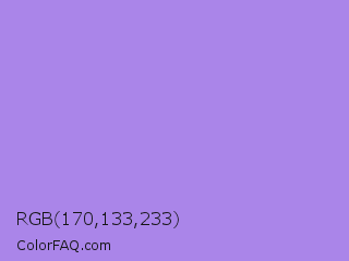 RGB 170,133,233 Color Image