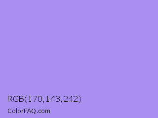 RGB 170,143,242 Color Image