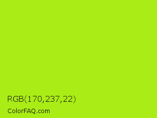 RGB 170,237,22 Color Image