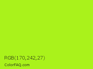 RGB 170,242,27 Color Image