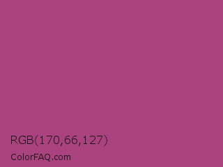RGB 170,66,127 Color Image