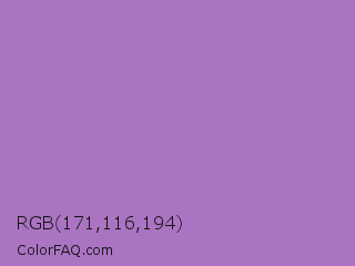 RGB 171,116,194 Color Image