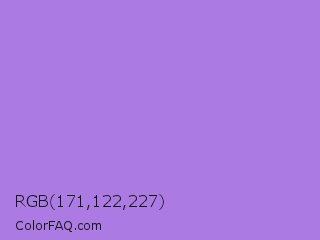 RGB 171,122,227 Color Image