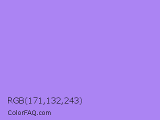 RGB 171,132,243 Color Image