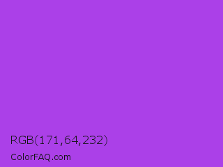 RGB 171,64,232 Color Image