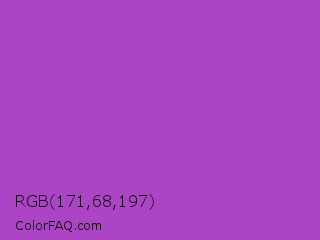 RGB 171,68,197 Color Image