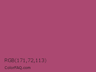 RGB 171,72,113 Color Image