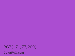 RGB 171,77,209 Color Image