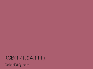 RGB 171,94,111 Color Image
