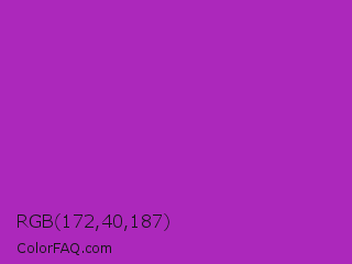 RGB 172,40,187 Color Image