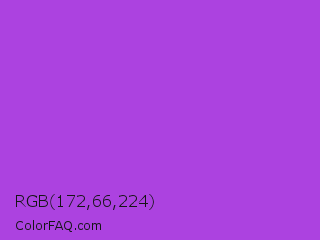 RGB 172,66,224 Color Image
