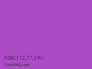 RGB 172,77,199 Color Image