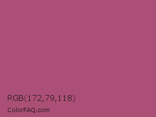 RGB 172,79,118 Color Image