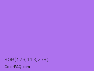 RGB 173,113,238 Color Image