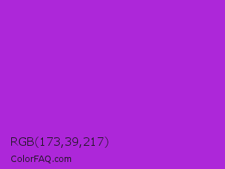 RGB 173,39,217 Color Image
