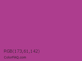 RGB 173,61,142 Color Image
