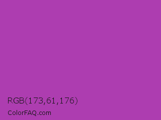 RGB 173,61,176 Color Image