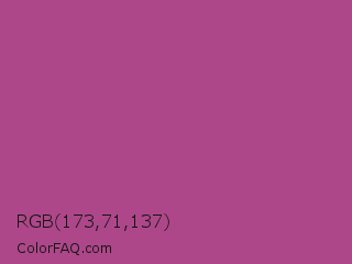 RGB 173,71,137 Color Image