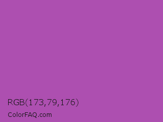 RGB 173,79,176 Color Image