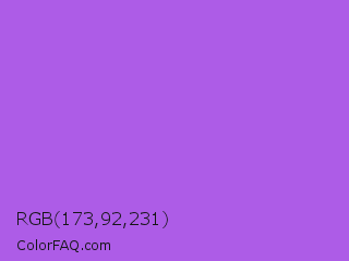 RGB 173,92,231 Color Image