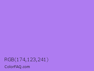 RGB 174,123,241 Color Image