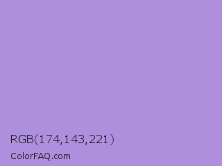 RGB 174,143,221 Color Image