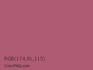 RGB 174,91,115 Color Image