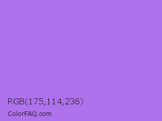 RGB 175,114,236 Color Image