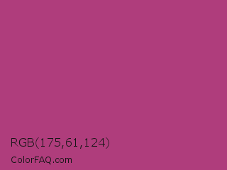 RGB 175,61,124 Color Image