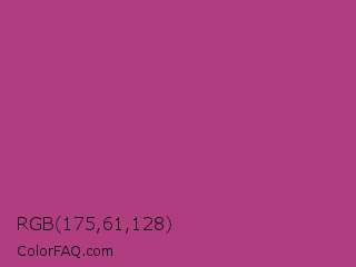 RGB 175,61,128 Color Image