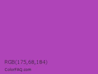 RGB 175,68,184 Color Image