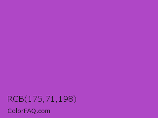 RGB 175,71,198 Color Image