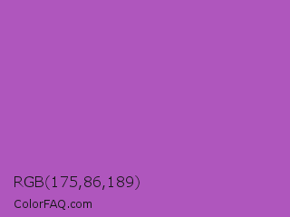RGB 175,86,189 Color Image