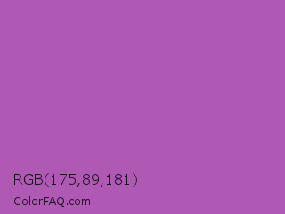 RGB 175,89,181 Color Image