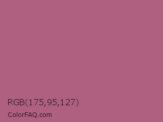 RGB 175,95,127 Color Image