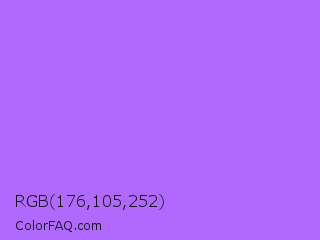 RGB 176,105,252 Color Image