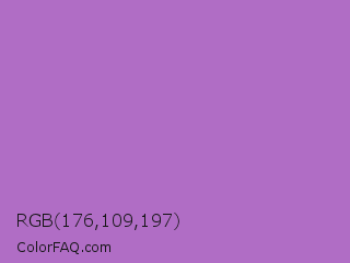 RGB 176,109,197 Color Image