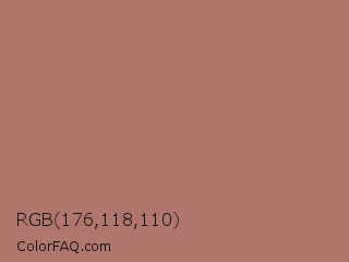 RGB 176,118,110 Color Image