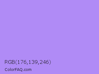 RGB 176,139,246 Color Image