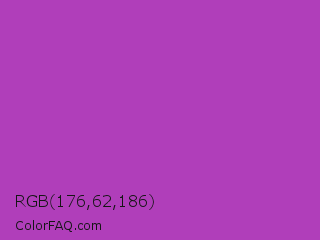 RGB 176,62,186 Color Image