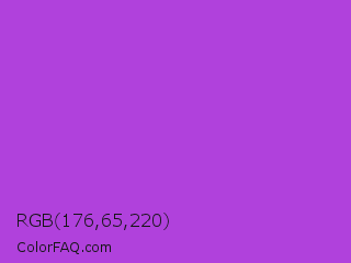 RGB 176,65,220 Color Image