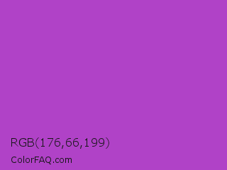RGB 176,66,199 Color Image