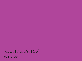 RGB 176,69,155 Color Image