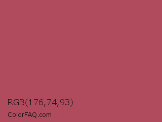 RGB 176,74,93 Color Image