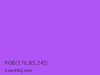 RGB 176,85,245 Color Image
